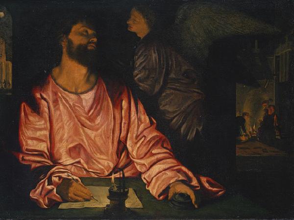 Giovanni Gerolamo Savoldo Saint Matthew and the Angel Sweden oil painting art